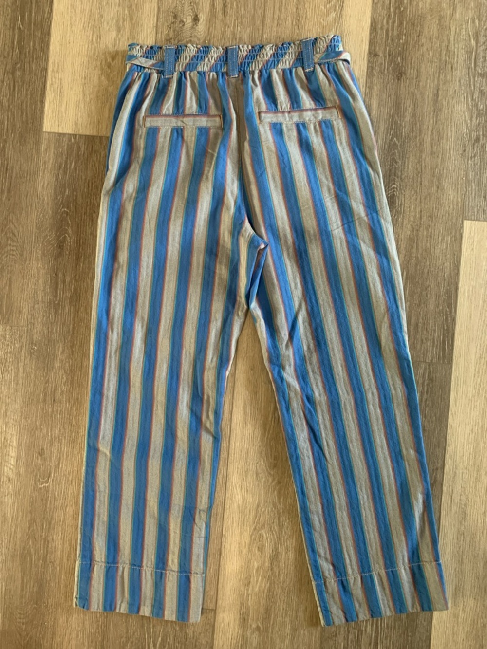 Free People Marielle Striped Pull-On Pants NWT Blue - Picture 7 of 12